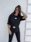 T-SHIRT COTTON - czarny