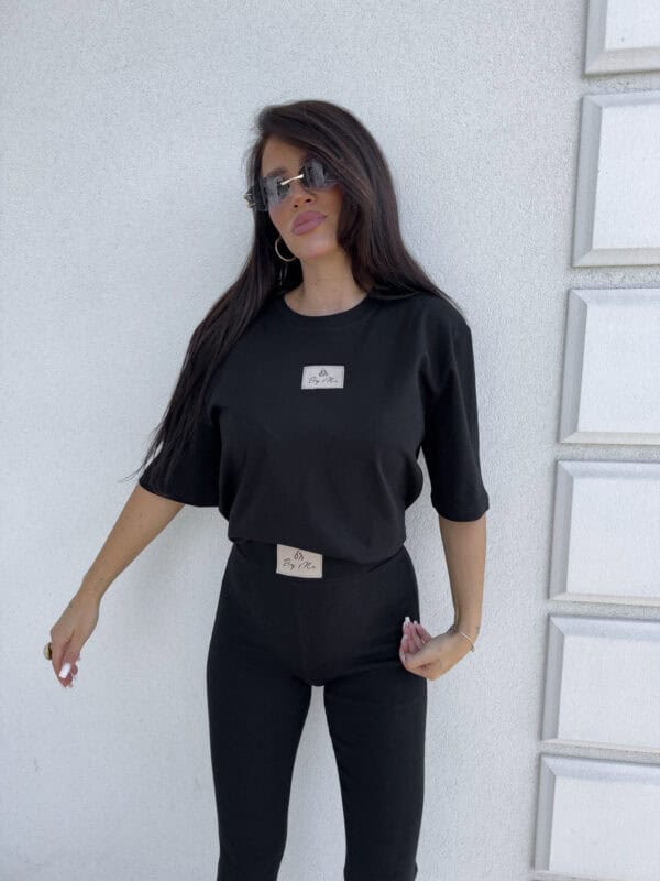 T-SHIRT COTTON - czarny