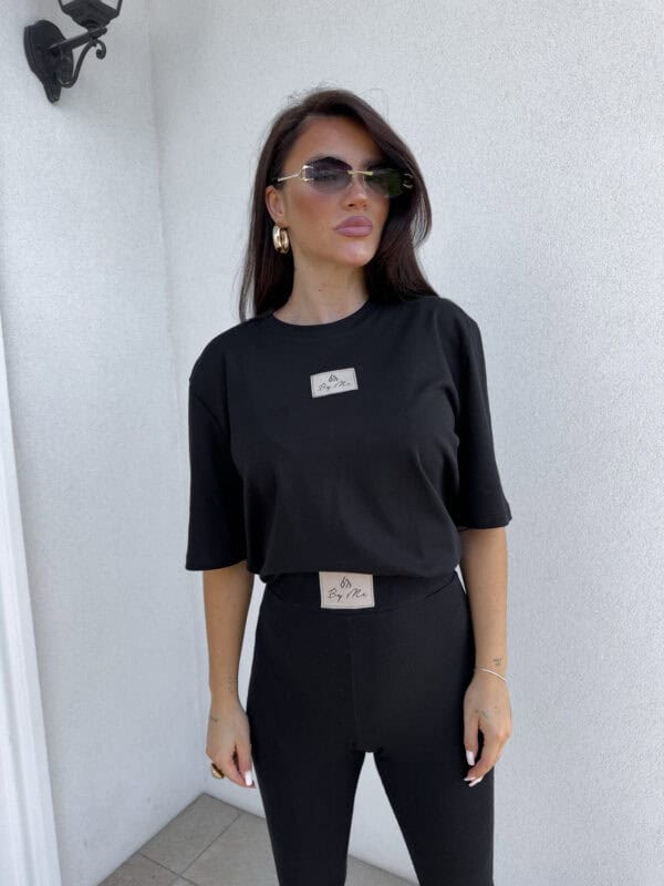T-SHIRT COTTON - czarny