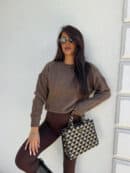Sweter NERYS – czekoladowy