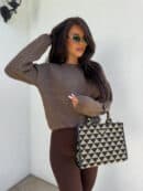 Sweter NERYS – czekoladowy