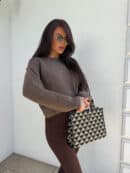 Sweter NERYS – czekoladowy
