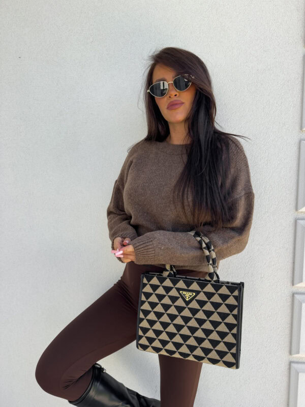 Sweter NERYS – czekoladowy