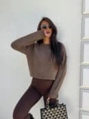 Sweter NERYS – czekoladowy