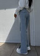 Jeansy FLARED – dark jeans