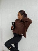 Sweter WARKOCZE - czekoladowy