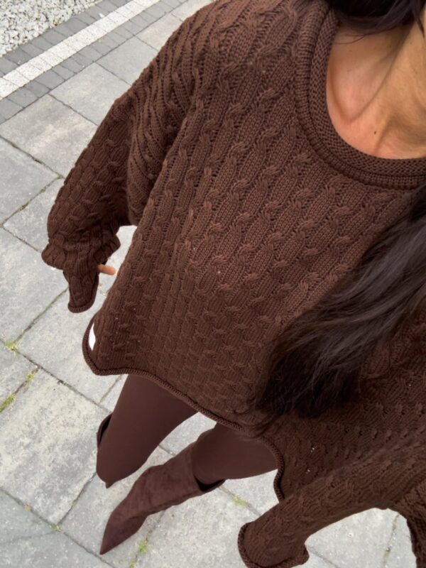 Sweter WARKOCZE - czekoladowy