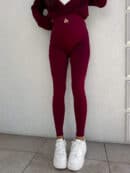 Legginsy GYM - bordowe