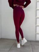 Legginsy GYM - bordowe