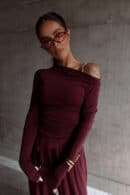 Top HUGGIE bordo