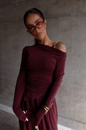 Top HUGGIE bordo