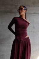 Top HUGGIE bordo