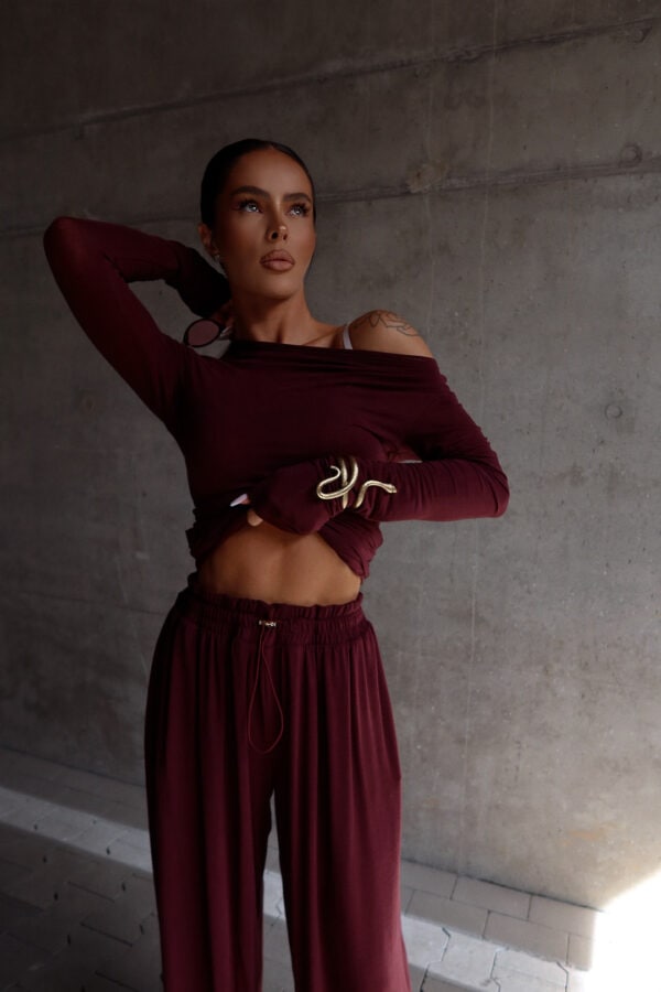 Top HUGGIE bordo