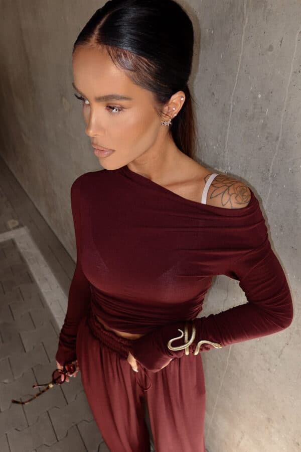 Top HUGGIE bordo