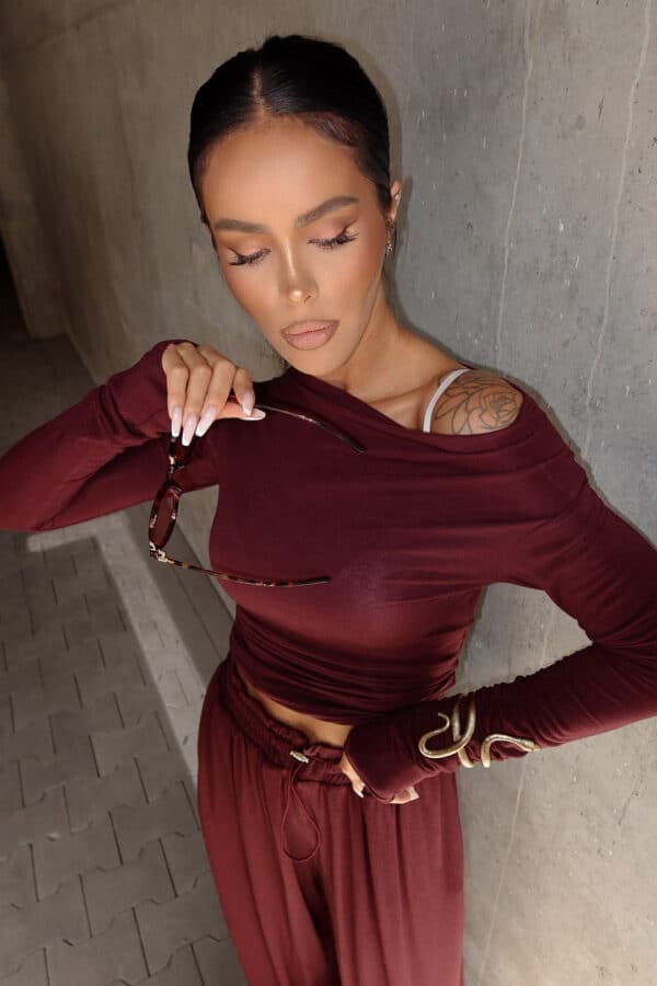 Top HUGGIE bordo