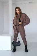 Spodnie damskie BG Army | cappuccino