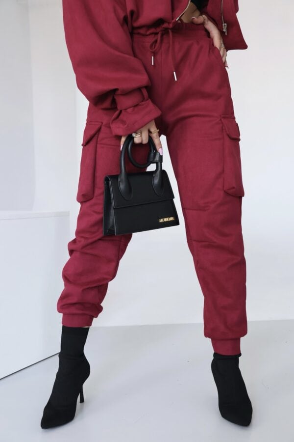 Spodnie damskie BG Army | bordo