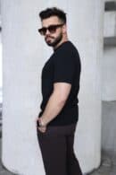 T-Shirt męski BG Origami | czarny