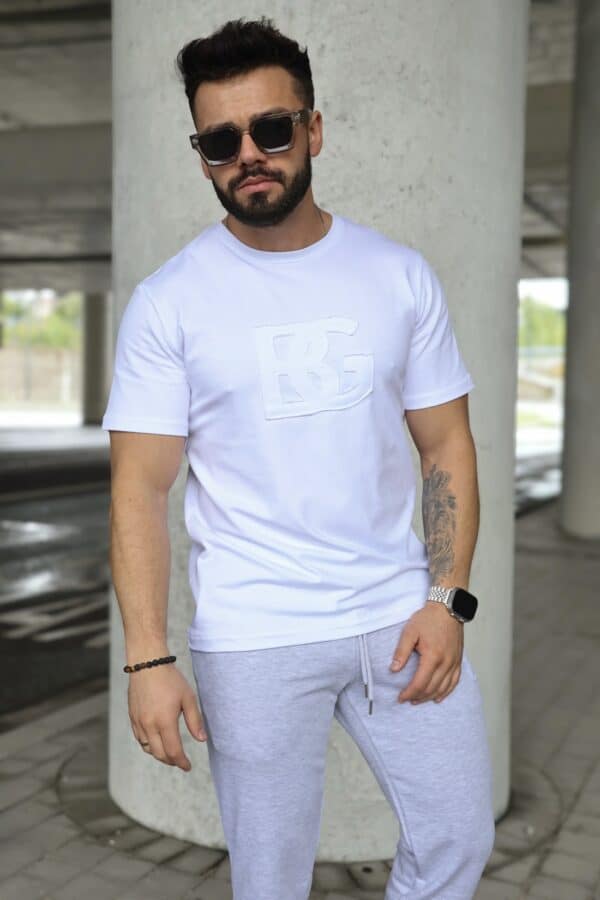 T-Shirt męski BG Origami | biały