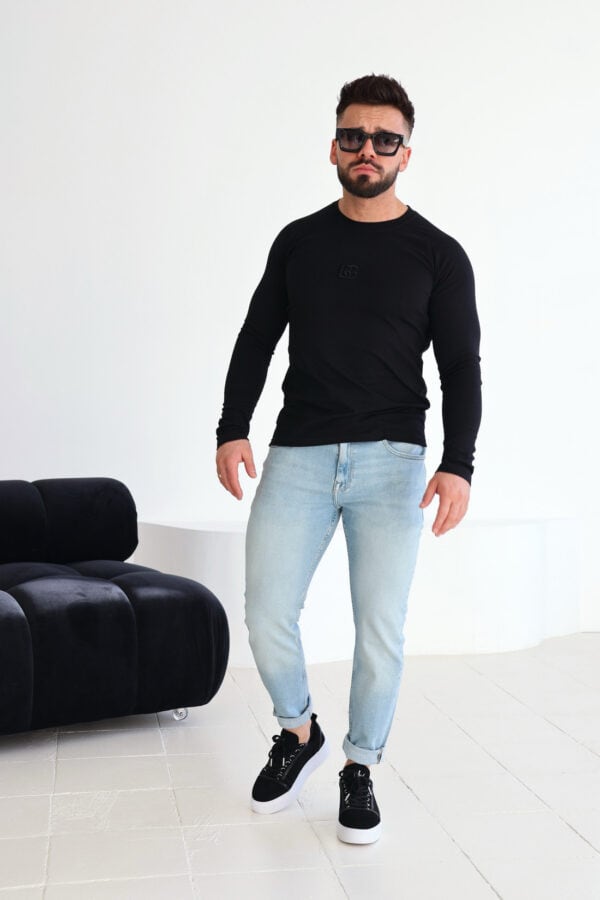 T-Shirt longsleeve męski BG Trust | czarny