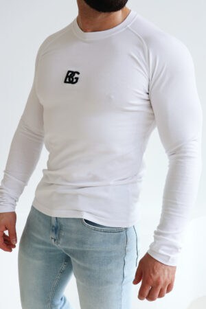 T-Shirt longsleeve męski BG Trust | biały