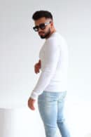 T-Shirt longsleeve męski BG Trust | biały