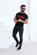 T-Shirt męski BG Red | czarny