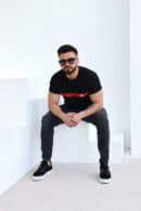 T-Shirt męski BG Red | czarny