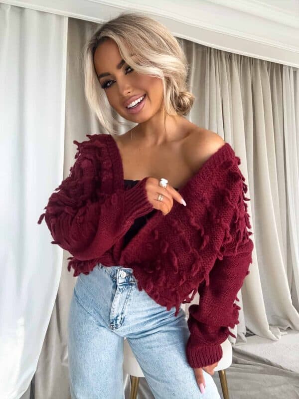 Sweter LIZZY – bordowy