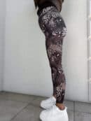 Legginsy GYM animal - czekoladowe