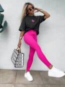 Dekatyzowany t-shirt MONETTE - czarny Dekatyzowany t-shirt MONETTE - czarny