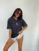Dekatyzowany t-shirt MONETTE - czarny Dekatyzowany t-shirt MONETTE - czarny