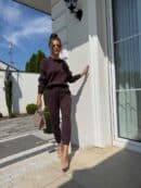 Komplet DELANI LONG – czekoladowy Komplet DELANI LONG – czekoladowy