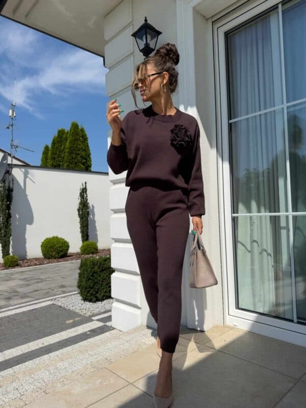 Komplet DELANI LONG – czekoladowy Komplet DELANI LONG – czekoladowy