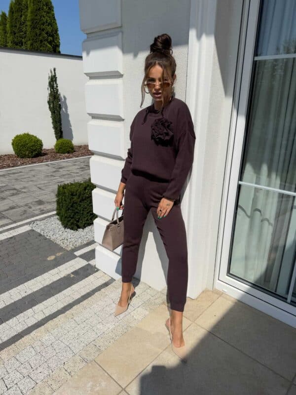 Komplet DELANI LONG – czekoladowy Komplet DELANI LONG – czekoladowy