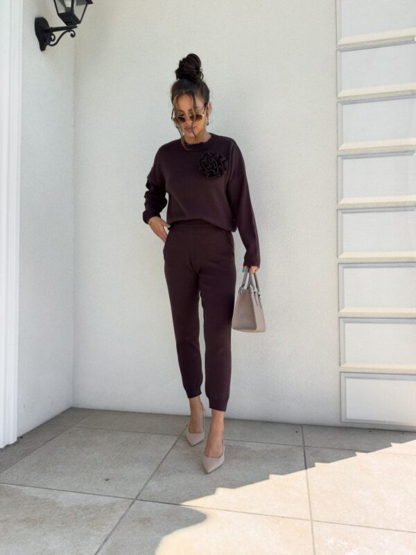 Komplet DELANI LONG – czekoladowy Komplet DELANI LONG – czekoladowy