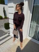 Komplet DELANI LONG – czekoladowy Komplet DELANI LONG – czekoladowy