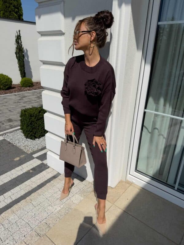 Komplet DELANI LONG – czekoladowy Komplet DELANI LONG – czekoladowy