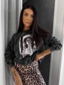 Dekatyzowana bluza IMAGE - czarna