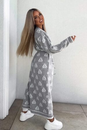 Kardigan płaszcz ANDREA – szary