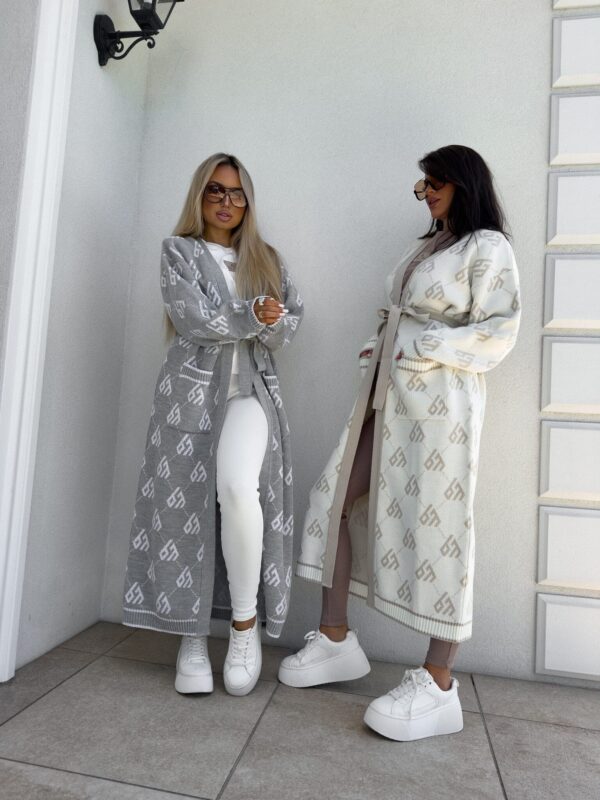 Kardigan płaszcz ANDREA – szary
