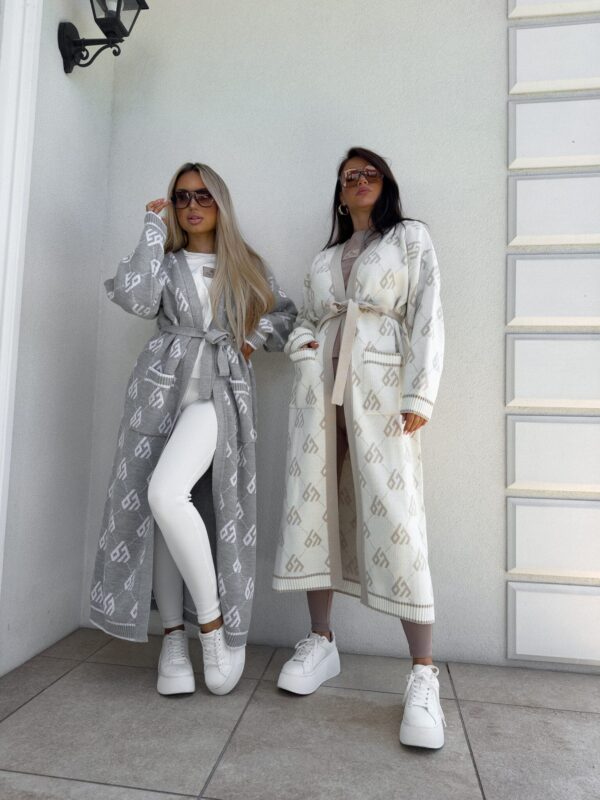 Kardigan płaszcz ANDREA – szary