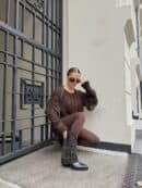 Sweter INDIANA - czekoladowy