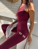 Legginsy WOW - bordowe