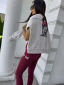 Legginsy WOW - bordowe