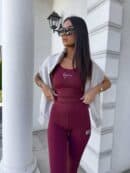 Legginsy WOW - bordowe