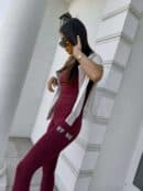 Legginsy WOW - bordowe