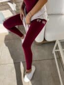 Legginsy WOW - bordowe