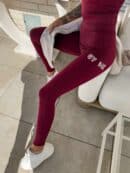 Legginsy WOW - bordowe