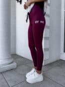 Legginsy WOW - bordowe